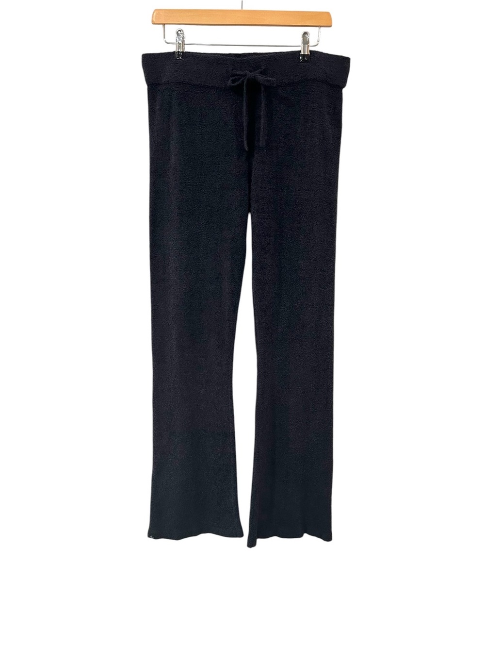 Barefoot Dreams CozyChic Lite Lounge Pants M black flare 34” inseam NWOT